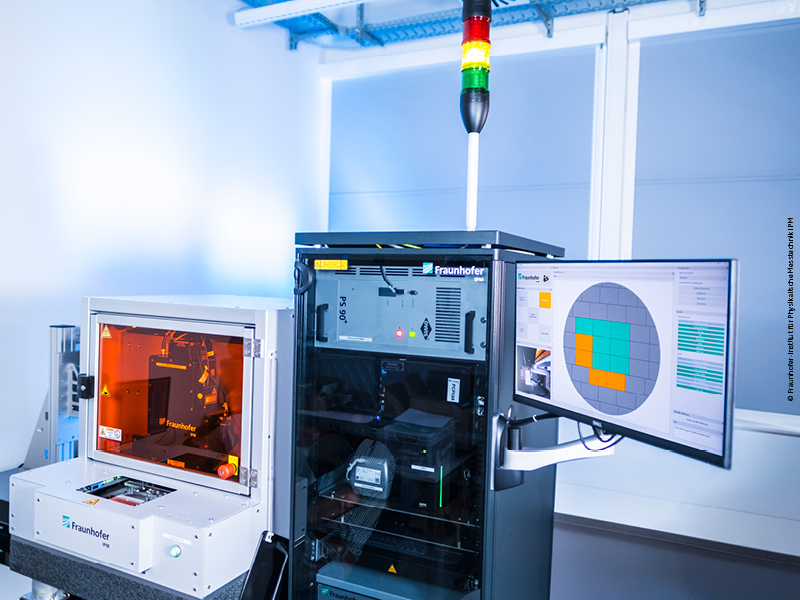 [Translate to Deutsch:] Optical 3D measuring stand developed by Fraunhofer IPM
